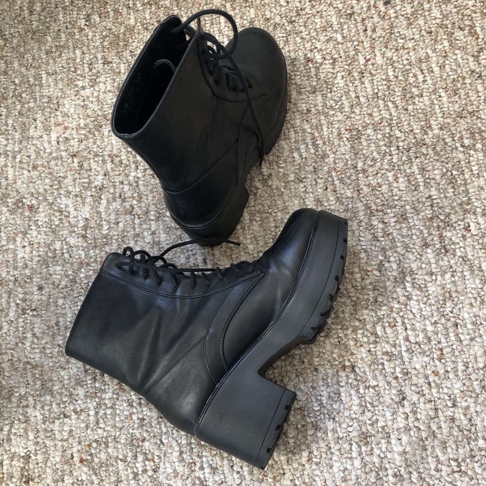 Black chunky boots